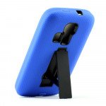 Wholesale Kyocera Hydro Icon C6730 Armor Hybrid Stand Case (Blue Black)